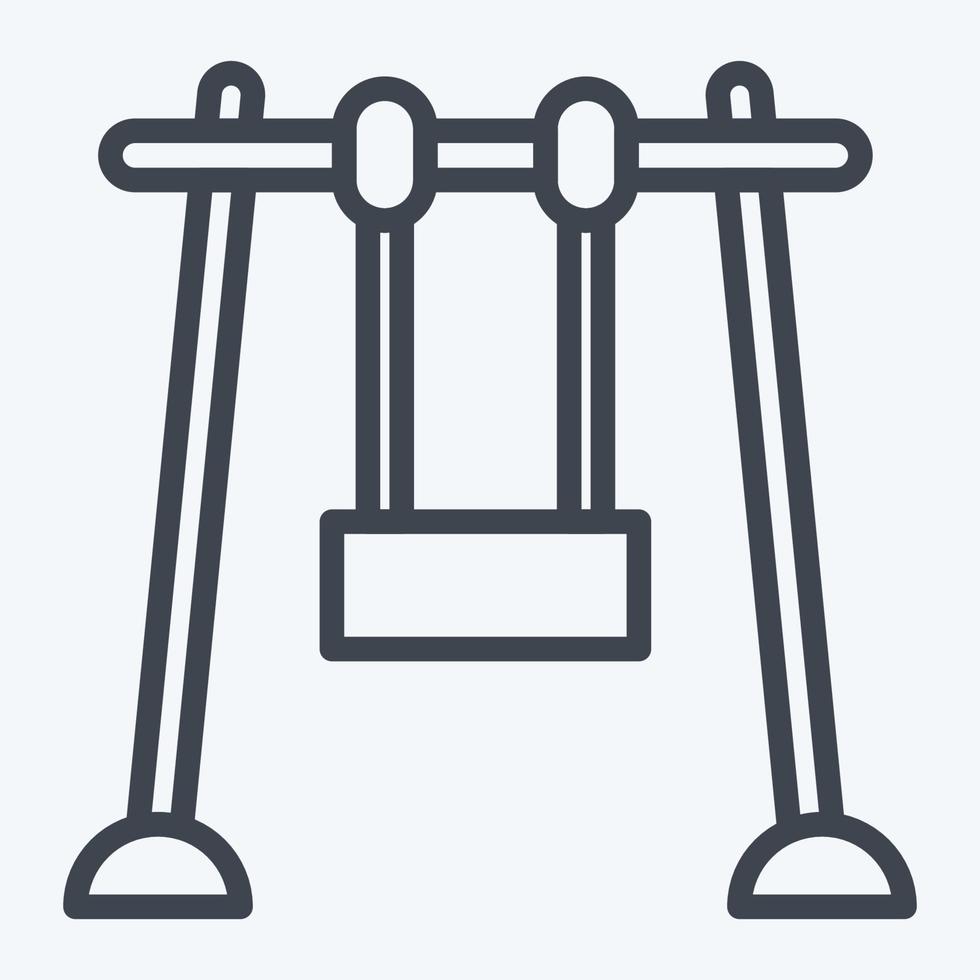 Icon Swing. suitable for City Park symbol. line style. simple design editable. design template vector. simple illustration vector