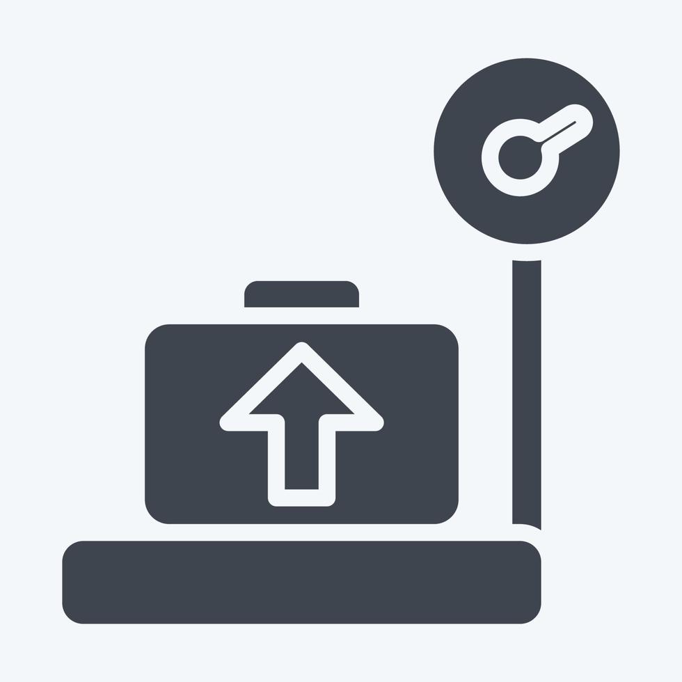 Icon Airport Scales. suitable for education symbol. glyph style. simple design editable. design template vector. simple illustration vector