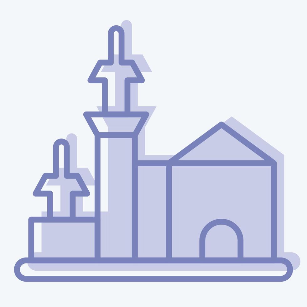 Icon Castle. suitable for education symbol. two tone style. simple design editable. design template vector. simple illustration vector