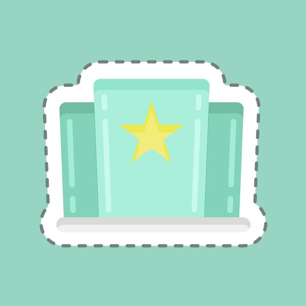 Sticker line cut Hotel. suitable for education symbol. simple design editable. design template vector. simple illustration vector
