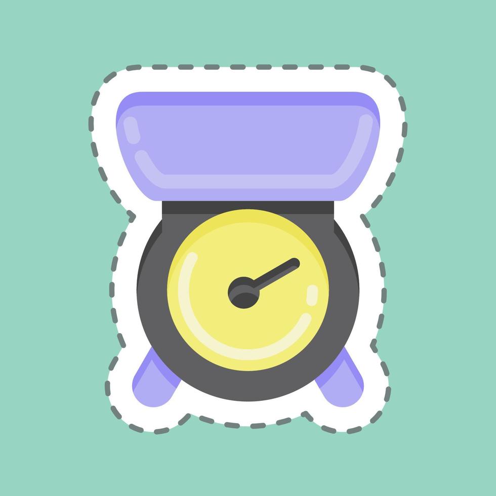 Sticker line cut Kitchen Scales. suitable for education symbol. simple design editable. design template vector. simple illustration vector