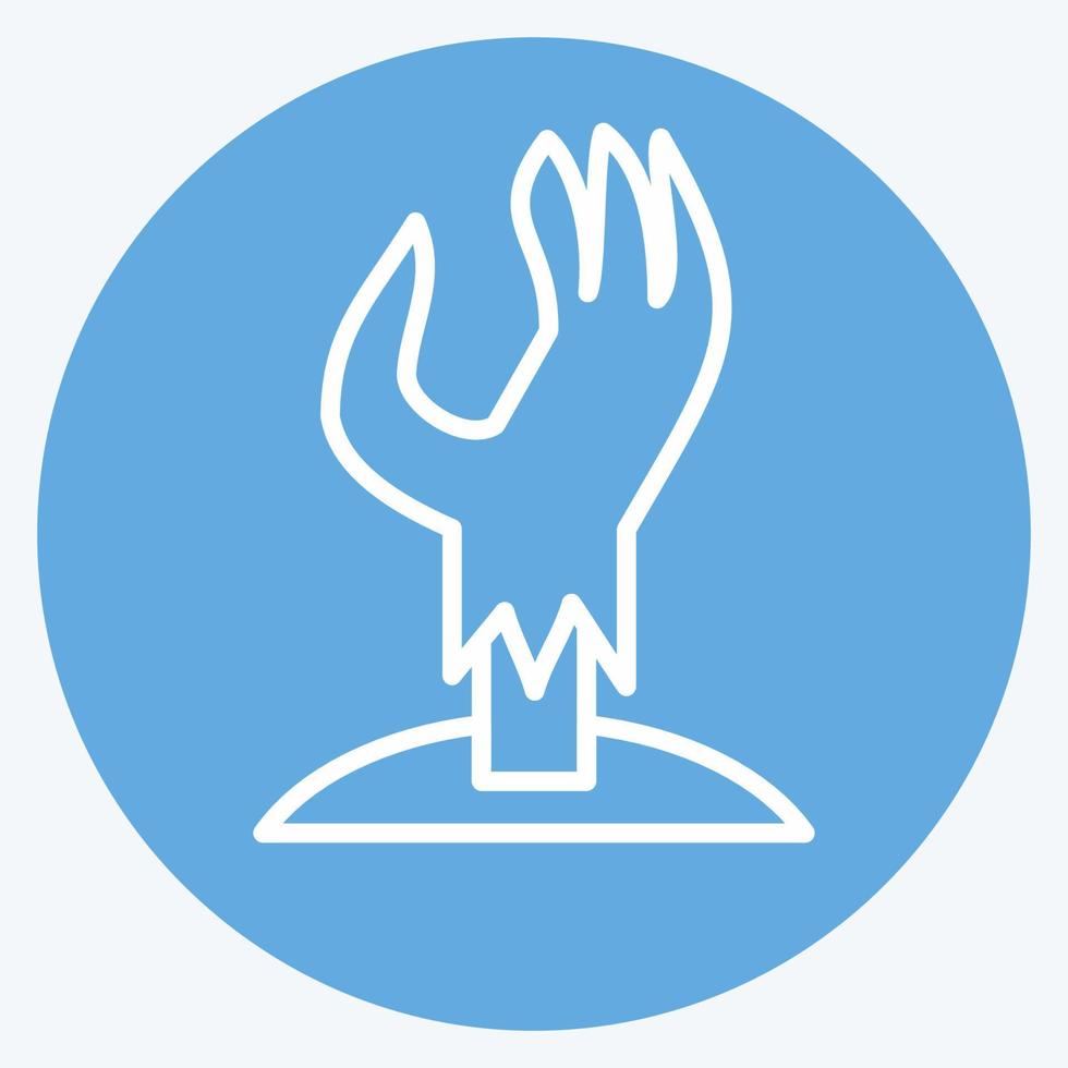 Icon Zombie. suitable for Halloween symbol. blue eyes style. simple design editable. design template vector. simple illustration vector