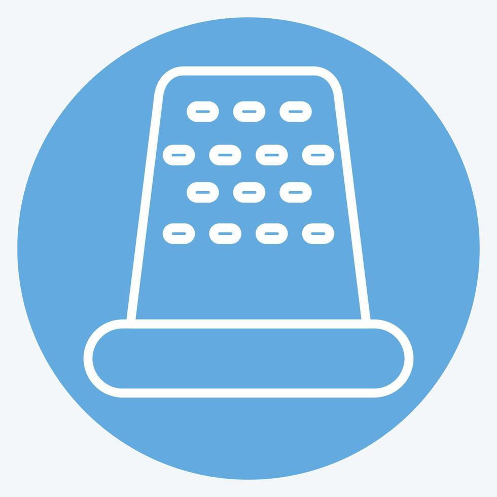 Icon Thimble. suitable for education symbol. blue eyes style. simple design editable. design template vector. simple illustration vector