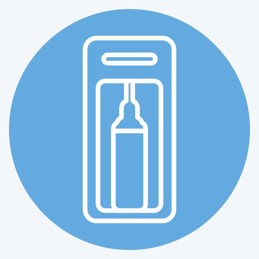 Icon Soda Machine. suitable for Kitchen Appliances symbol. blue eyes style. simple design editable. design template vector. simple illustration vector