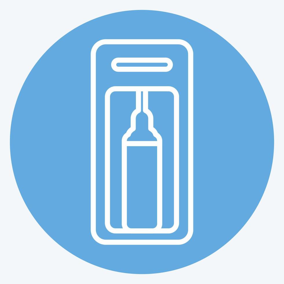 icono de máquina de refrescos. adecuado para el símbolo de electrodomésticos de cocina. estilo de ojos azules. diseño simple editable. vector de plantilla de diseño. ilustración sencilla