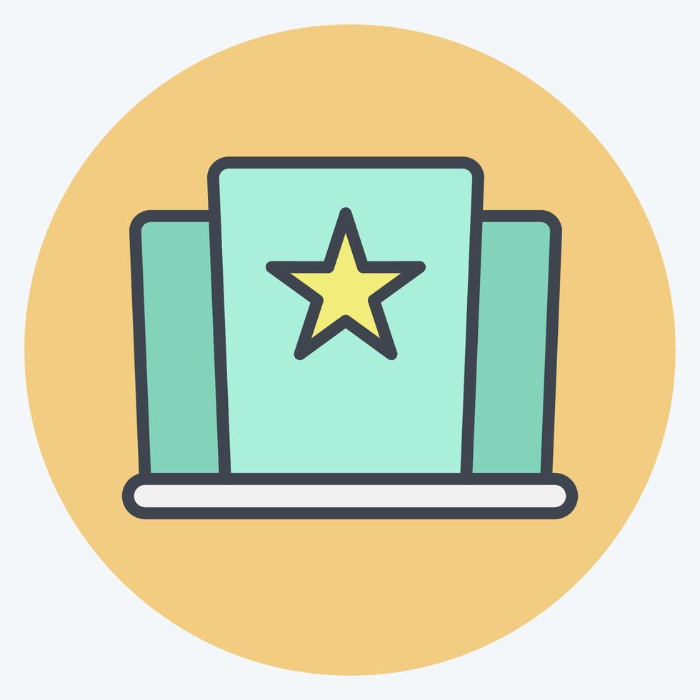 Icon Hotel. suitable for education symbol. color mate style. simple design editable. design template vector. simple illustration vector