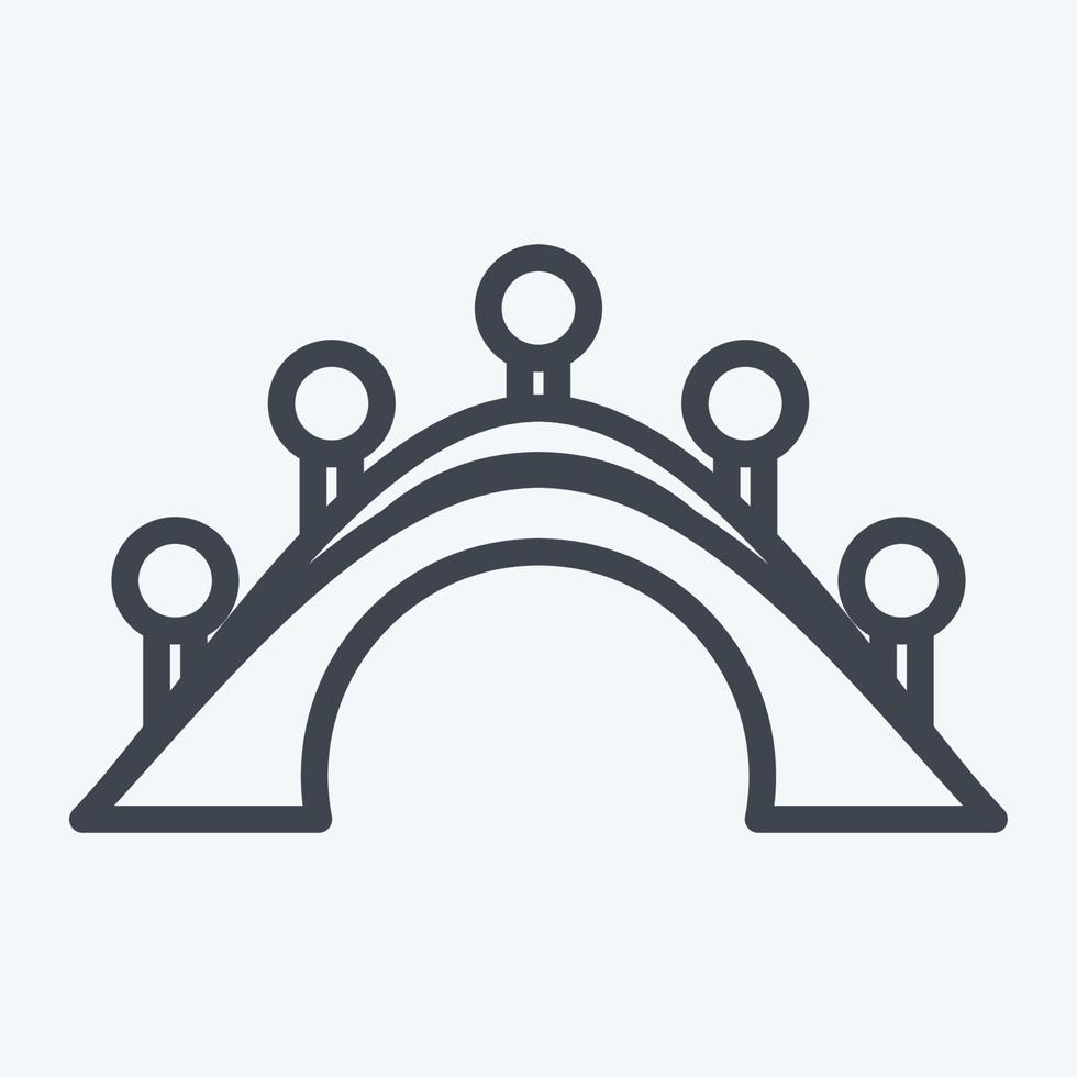 Icon Bridge. suitable for City Park symbol. line style. simple design editable. design template vector. simple illustration vector