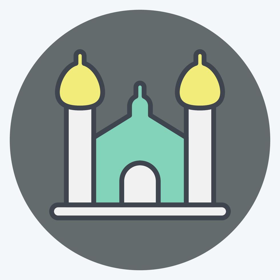 sinagoga de iconos. adecuado para el símbolo de la educación. estilo compañero de color. diseño simple editable. vector de plantilla de diseño. ilustración sencilla