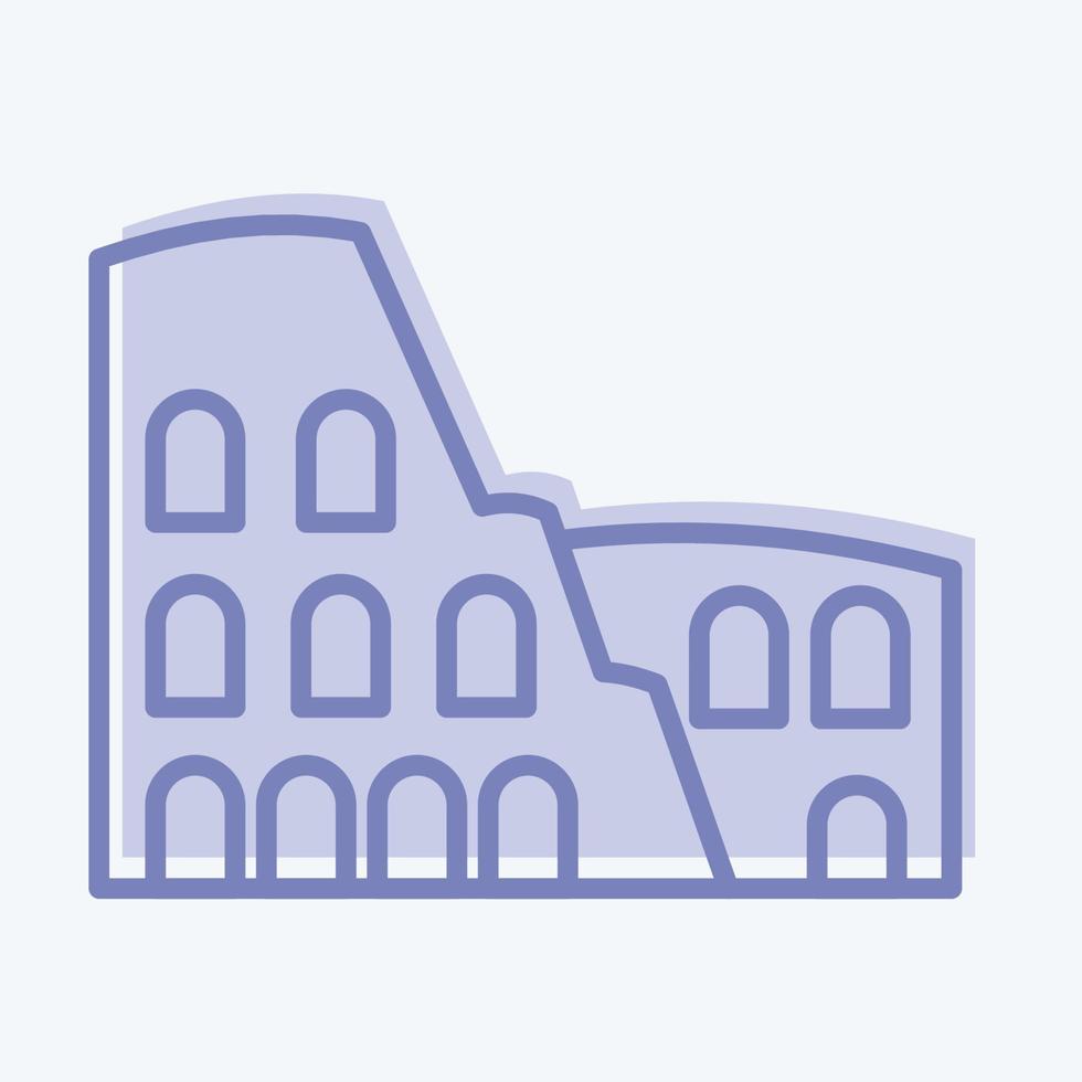 Icon Colosseum. suitable for education symbol. two tone style. simple design editable. design template vector. simple illustration vector