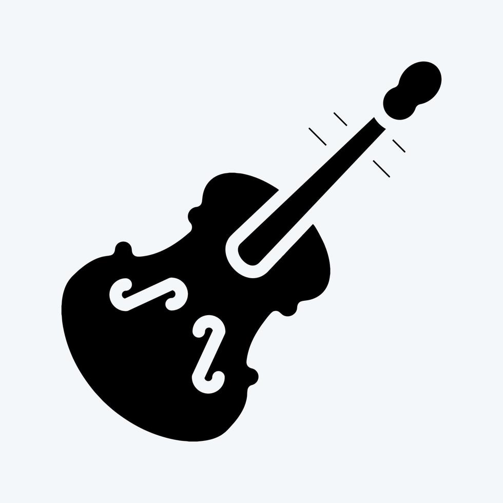 Icon Violin. suitable for education symbol. glyph style. simple design editable. design template vector. simple illustration vector