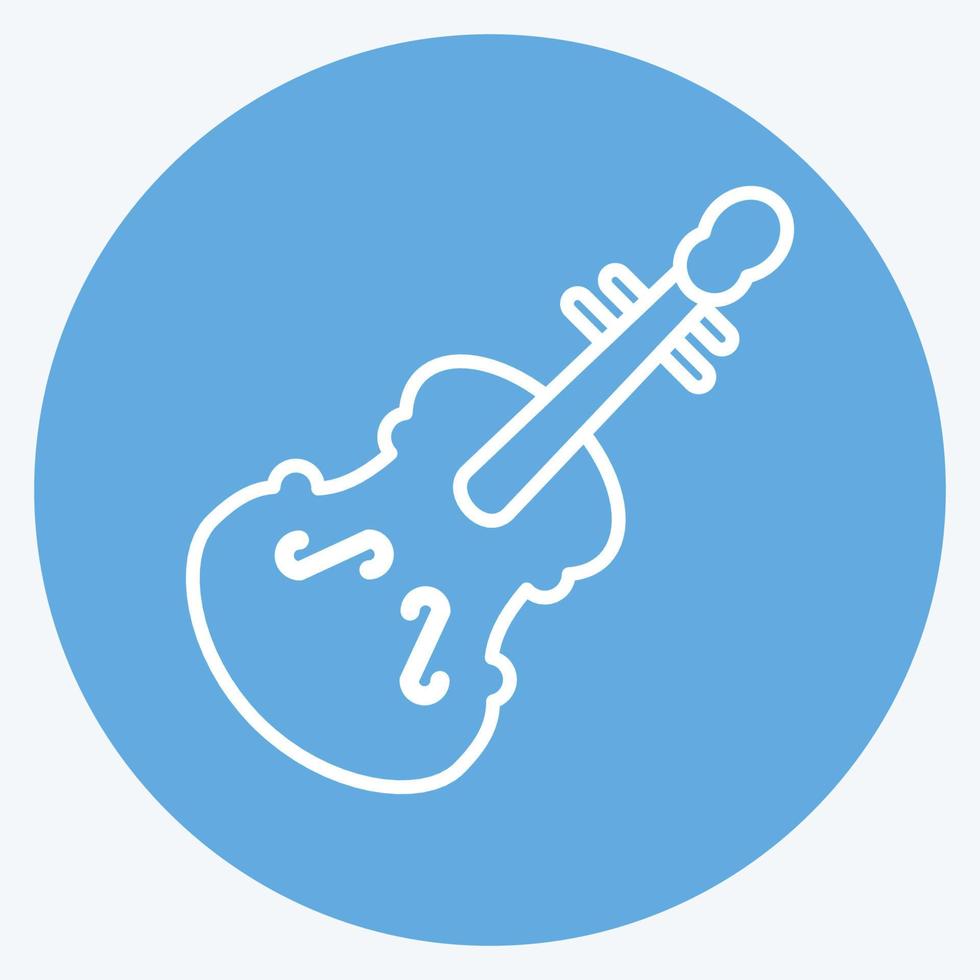 Icon Violin. suitable for education symbol. blue eyes style. simple design editable. design template vector. simple illustration vector