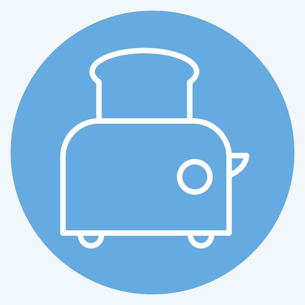 Icon Toaster. suitable for Kitchen Appliances symbol. blue eyes style. simple design editable. design template vector. simple illustration vector