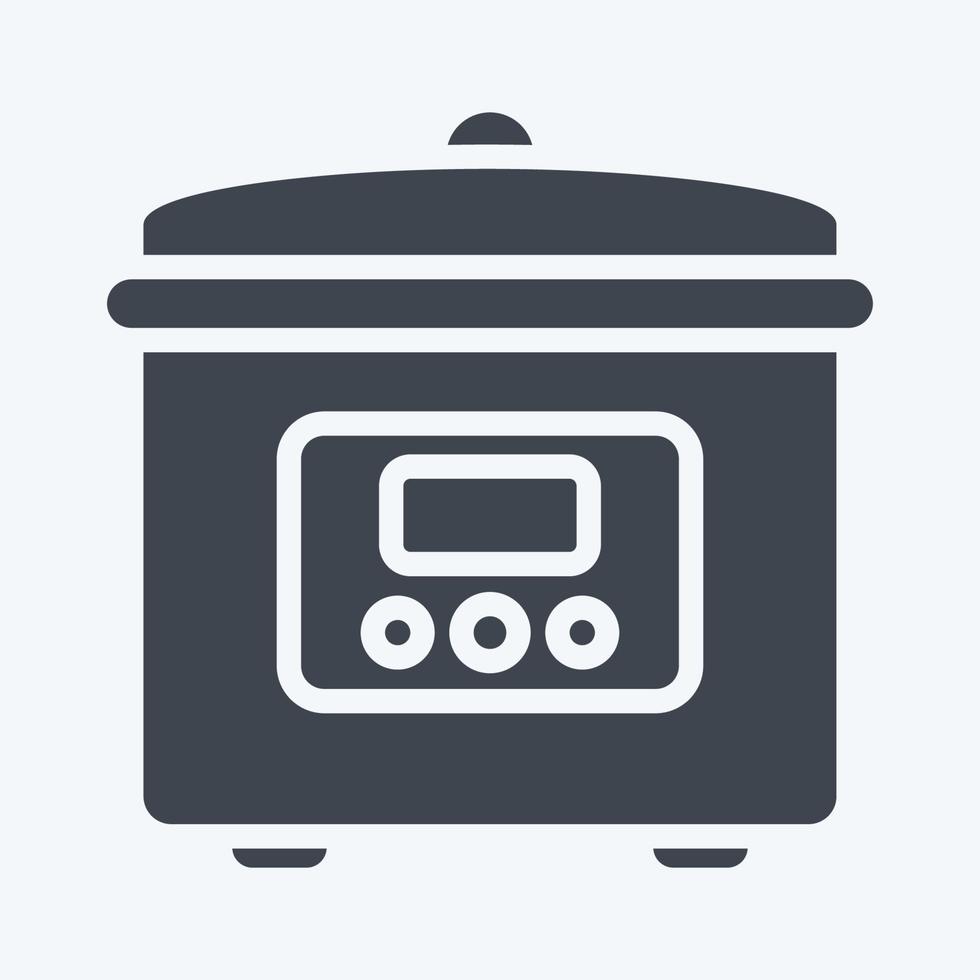 Icon Rice Cooker. suitable for Kitchen Appliances symbol. glyph style. simple design editable. design template vector. simple illustration vector