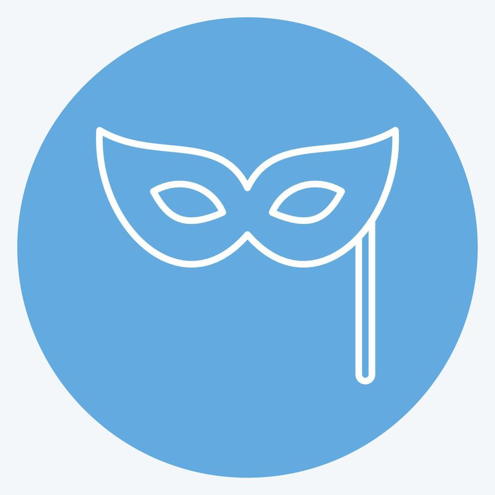 mascarada de iconos. adecuado para el símbolo de la educación. estilo de ojos azules. diseño simple editable. vector de plantilla de diseño. ilustración sencilla