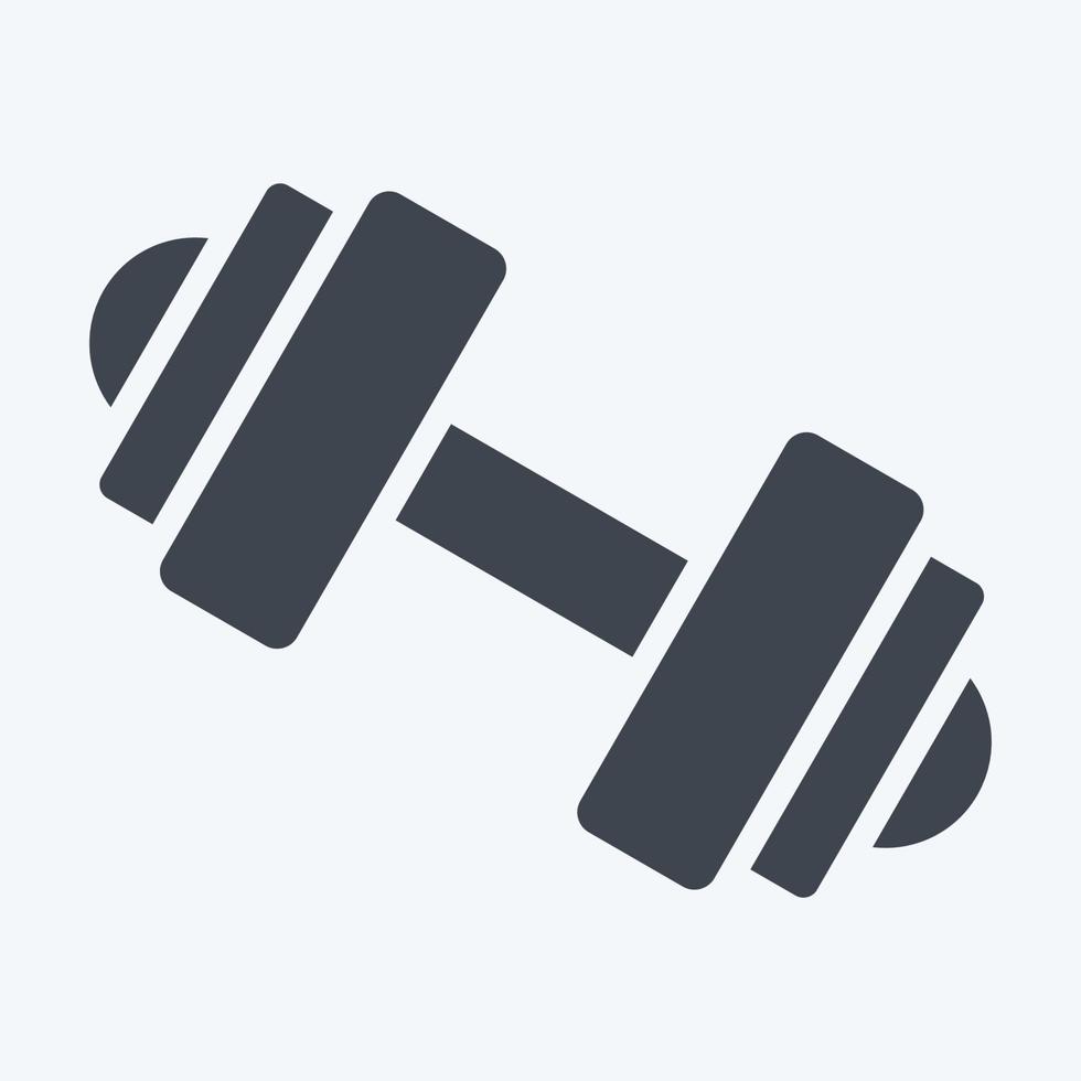 Icon Barbell. suitable for education symbol. glyph style. simple design editable. design template vector. simple illustration vector