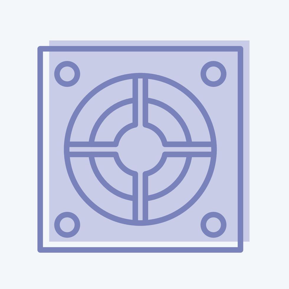 Icon Power Supply. suitable for Computer Components symbol. two tone style. simple design editable. design template vector. simple illustration vector