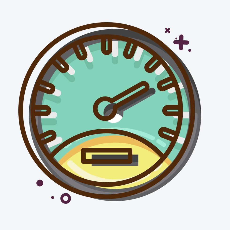 Icon Speedometer. suitable for education symbol. MBE style. simple design editable. design template vector. simple illustration vector