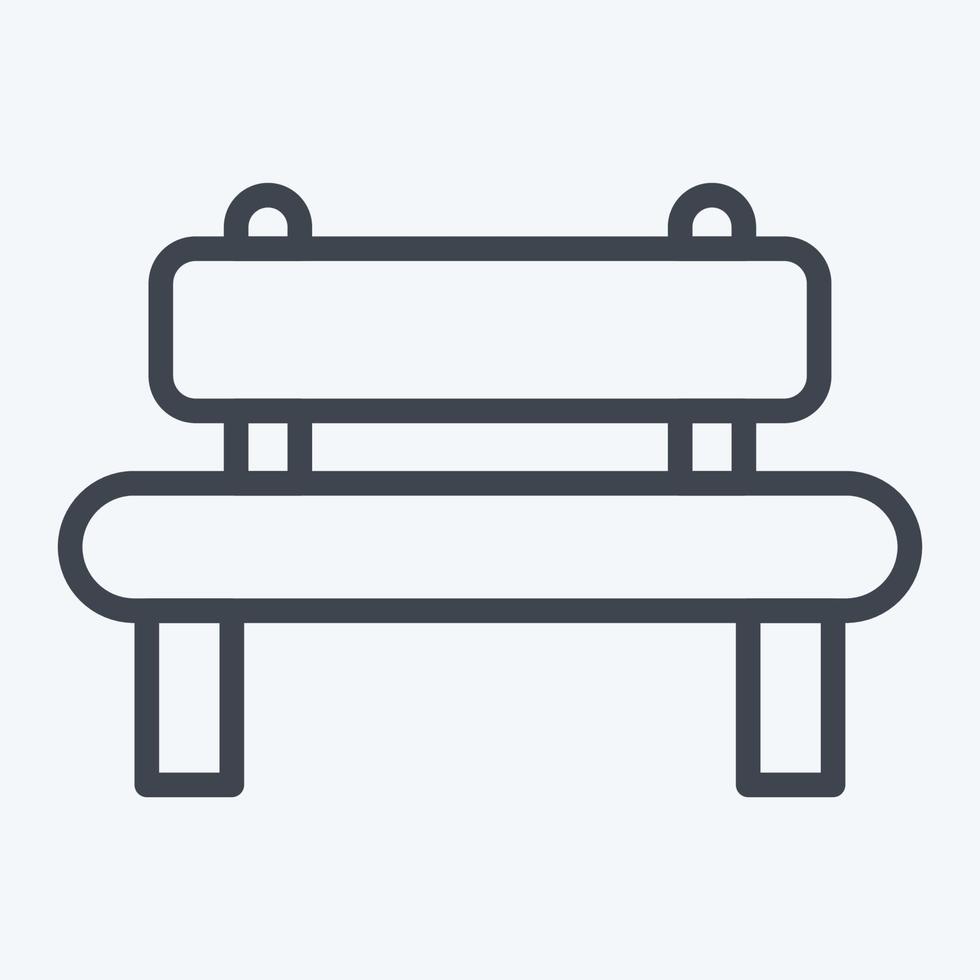 Icon Bench. suitable for City Park symbol. line style. simple design editable. design template vector. simple illustration vector