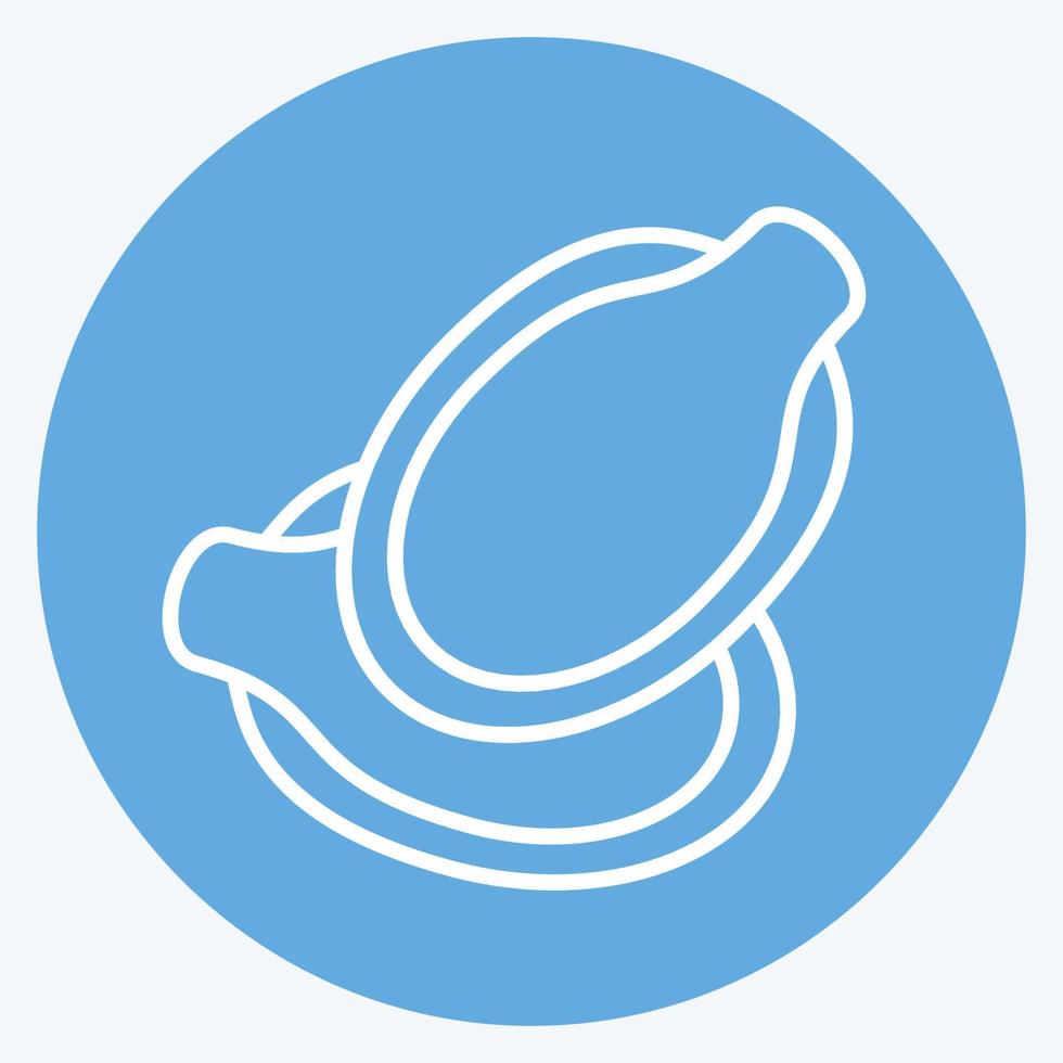 icono de semillas de calabaza. adecuado para el símbolo de las nueces. estilo de ojos azules. diseño simple editable. vector de plantilla de diseño. ilustración sencilla