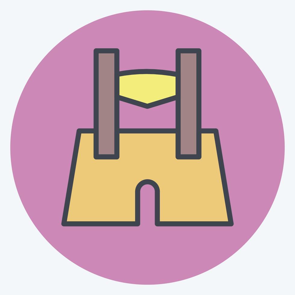 Icon Lederhose. suitable for education symbol. color mate style. simple design editable. design template vector. simple illustration vector