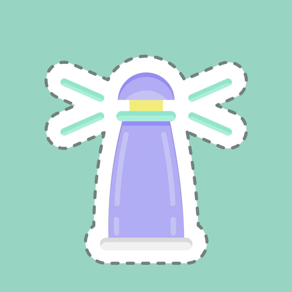 Sticker line cut Lighthouse. suitable for education symbol. simple design editable. design template vector. simple illustration vector