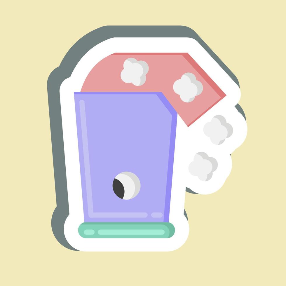 Sticker Popcorn Maker. suitable for Kitchen Appliances symbol. simple design editable. design template vector. simple illustration vector
