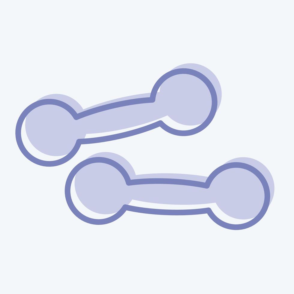 Icon Dumbbells. suitable for education symbol. two tone style. simple design editable. design template vector. simple illustration vector