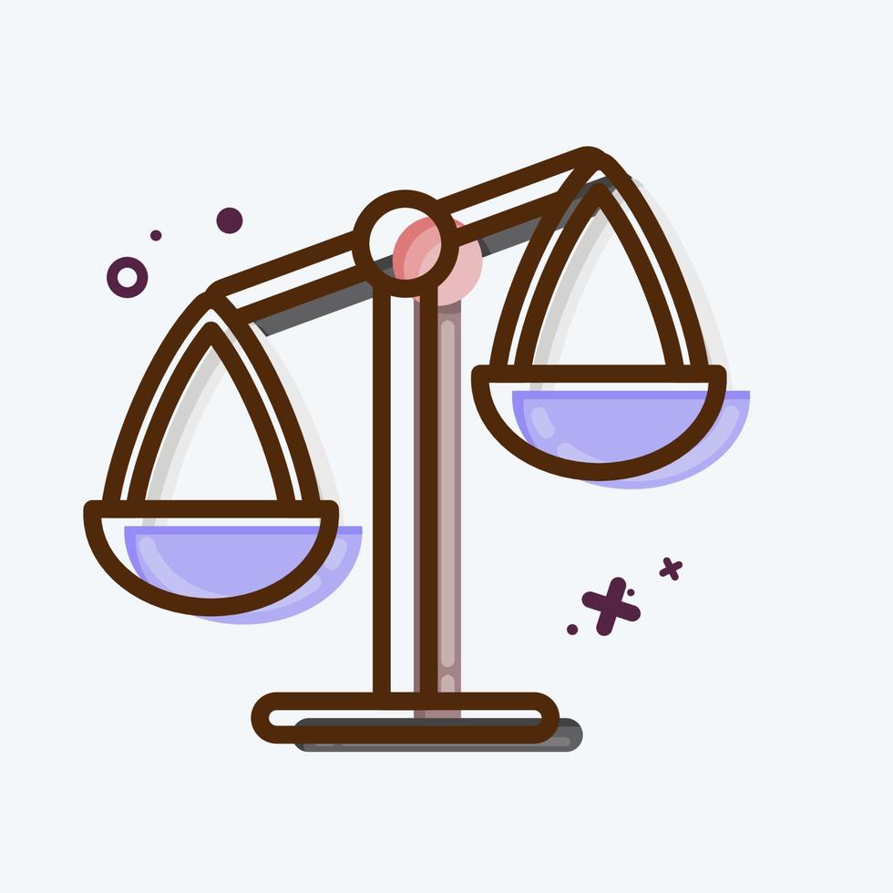 Icon Brass Scales. suitable for education symbol. MBE style. simple design editable. design template vector. simple illustration vector
