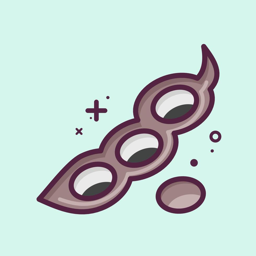 Icon Soya Beans. suitable for Nuts symbol. MBE style. simple design editable. design template vector. simple illustration vector