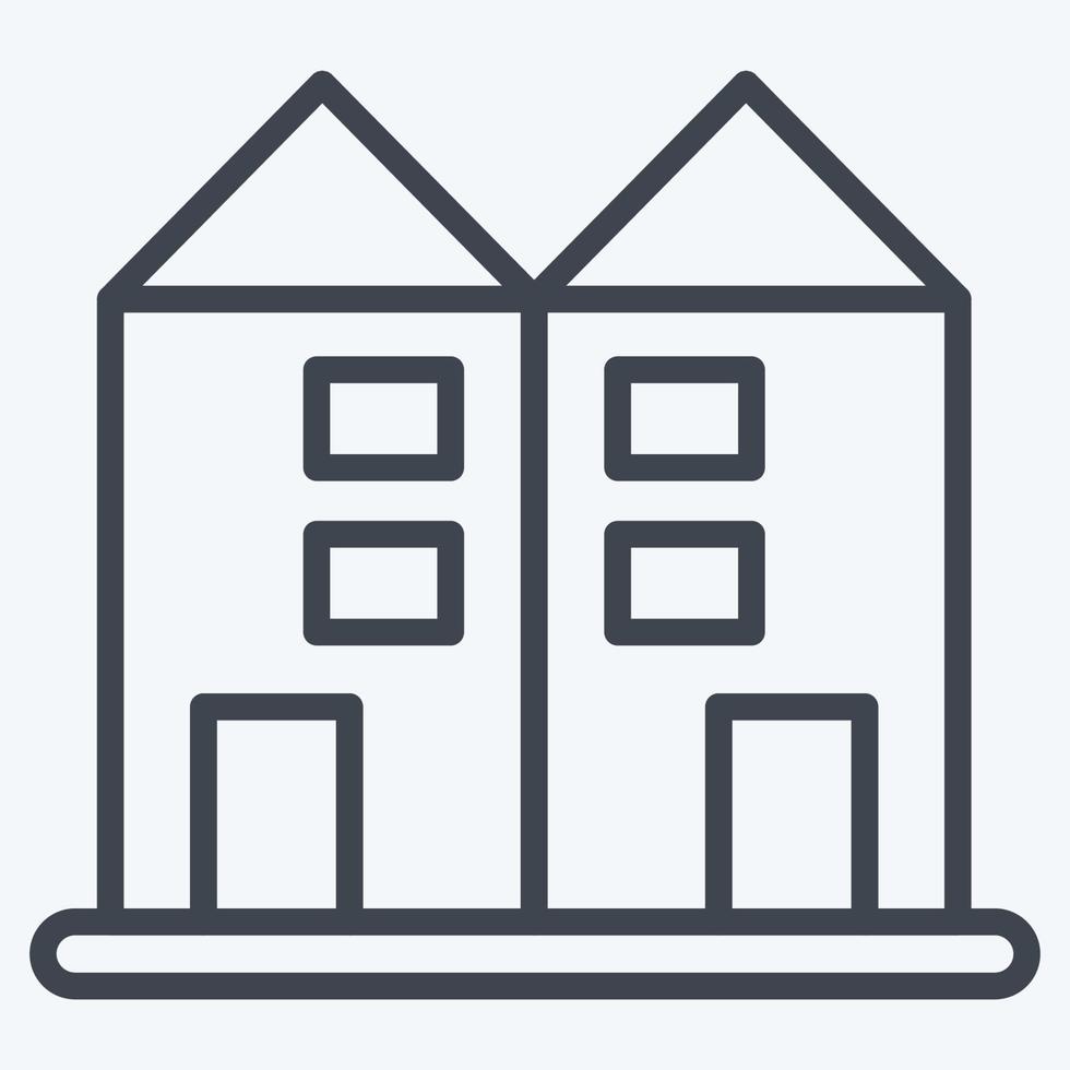 Icon Condo. suitable for education symbol. line style. simple design editable. design template vector. simple illustration vector