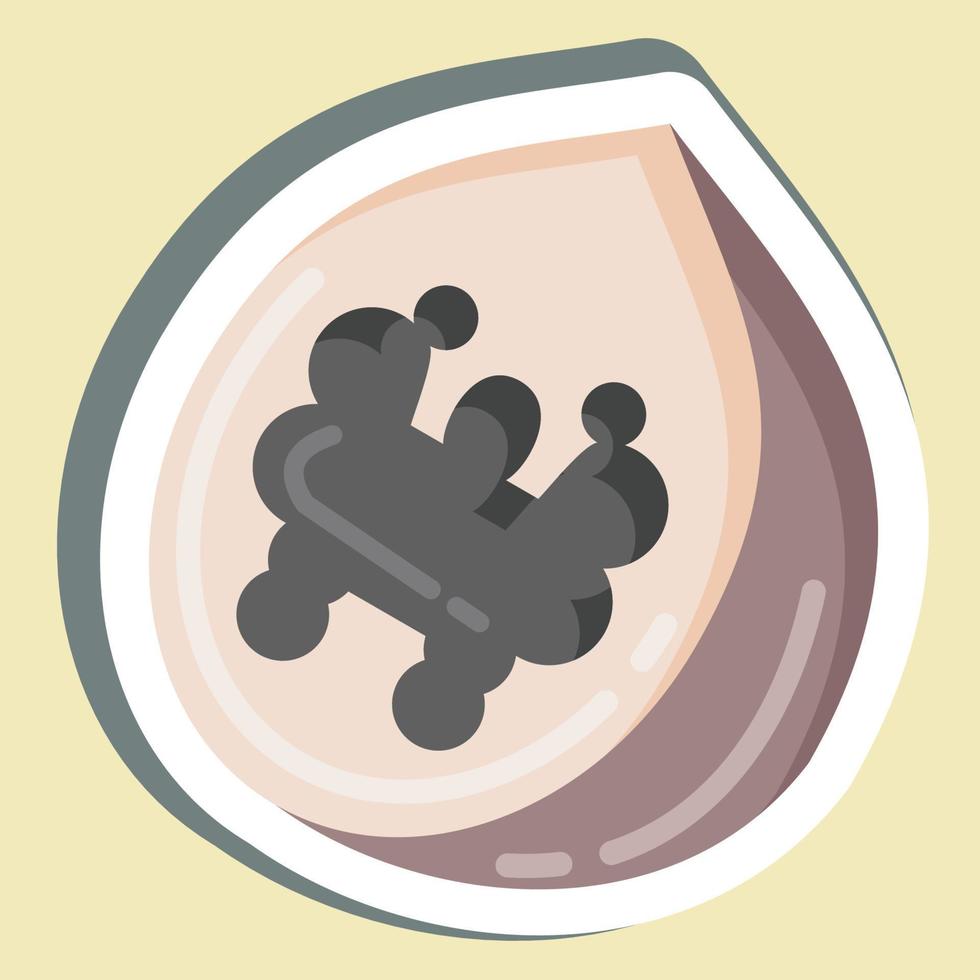 Sticker Walnut. suitable for Nuts symbol. simple design editable. design template vector. simple illustration vector