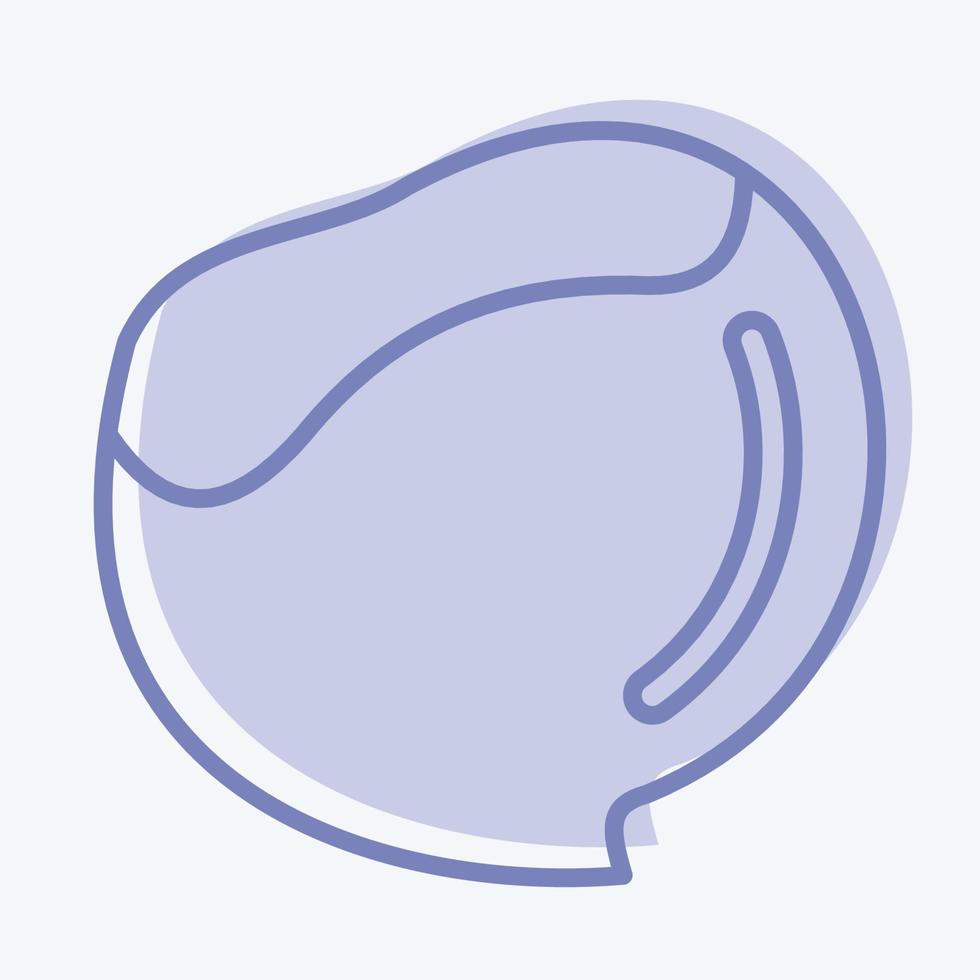 Icon Chestnut. suitable for Nuts symbol. two tone style. simple design editable. design template vector. simple illustration vector