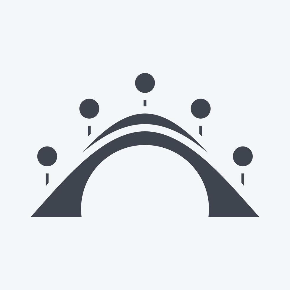 Icon Bridge. suitable for City Park symbol. glyph style. simple design editable. design template vector. simple illustration vector