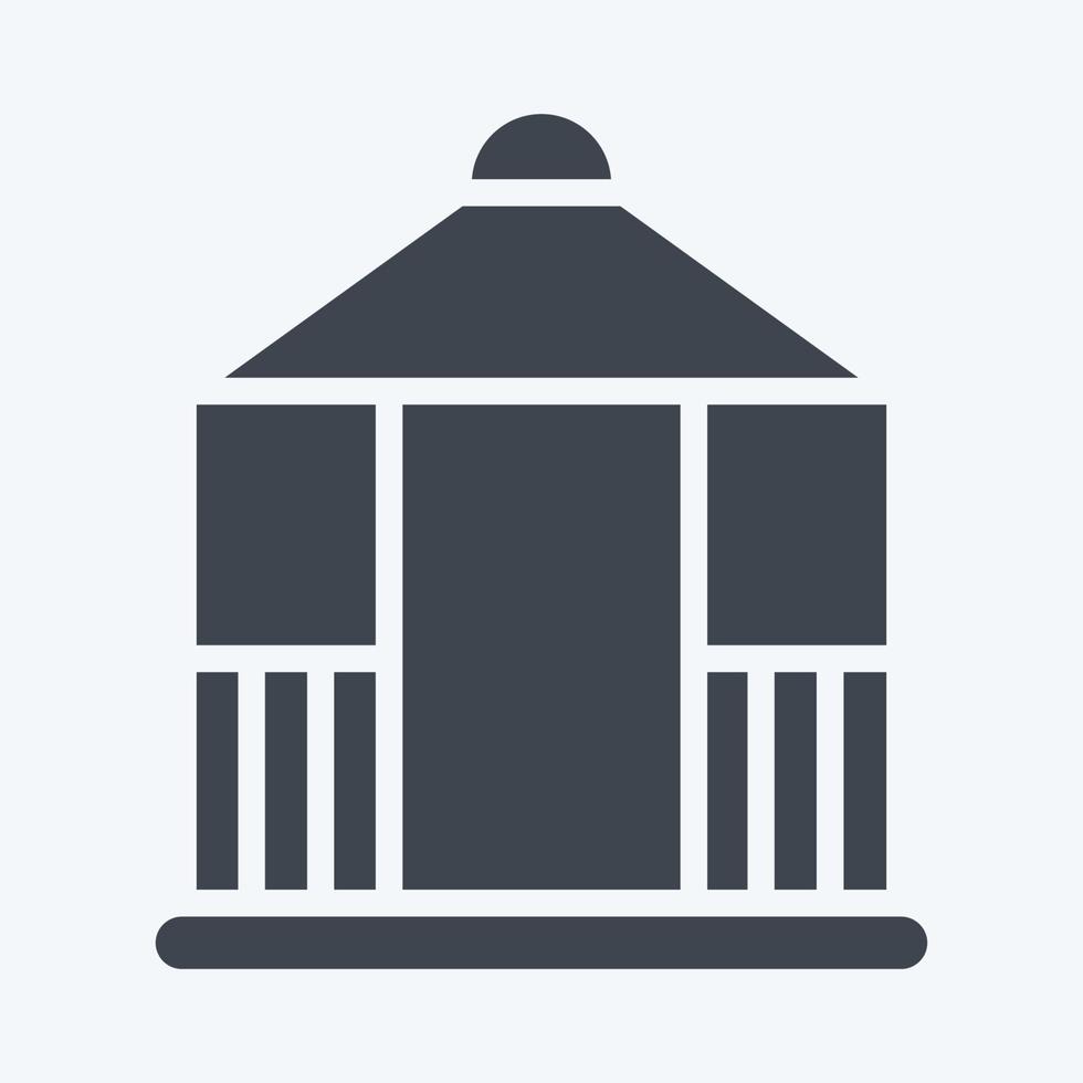Icon Gazebo. suitable for City Park symbol. glyph style. simple design editable. design template vector. simple illustration vector