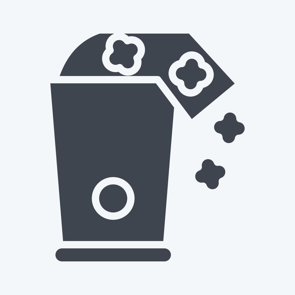 Icon Popcorn Maker. suitable for Kitchen Appliances symbol. glyph style. simple design editable. design template vector. simple illustration vector