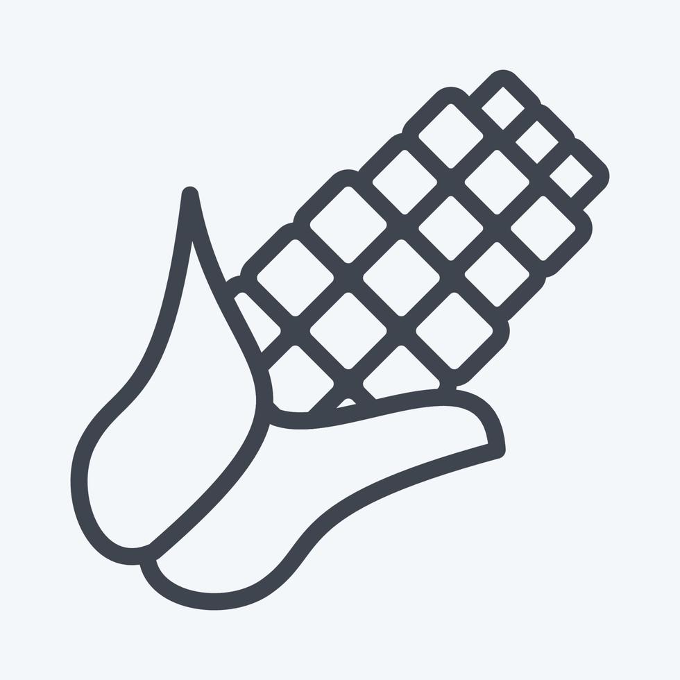 Icon Corn. suitable for Nuts symbol. line style. simple design editable. design template vector. simple illustration vector