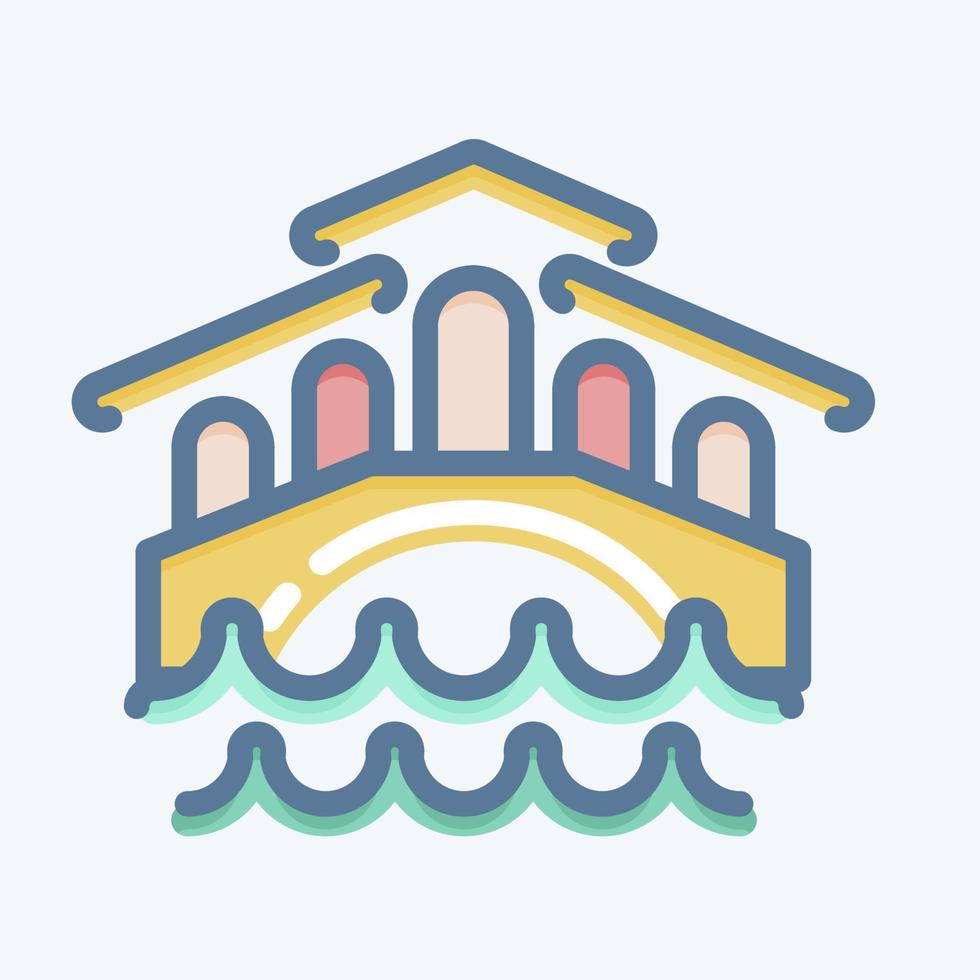 icono de venecia. adecuado para el símbolo de la educación. estilo garabato. diseño simple editable. vector de plantilla de diseño. ilustración sencilla