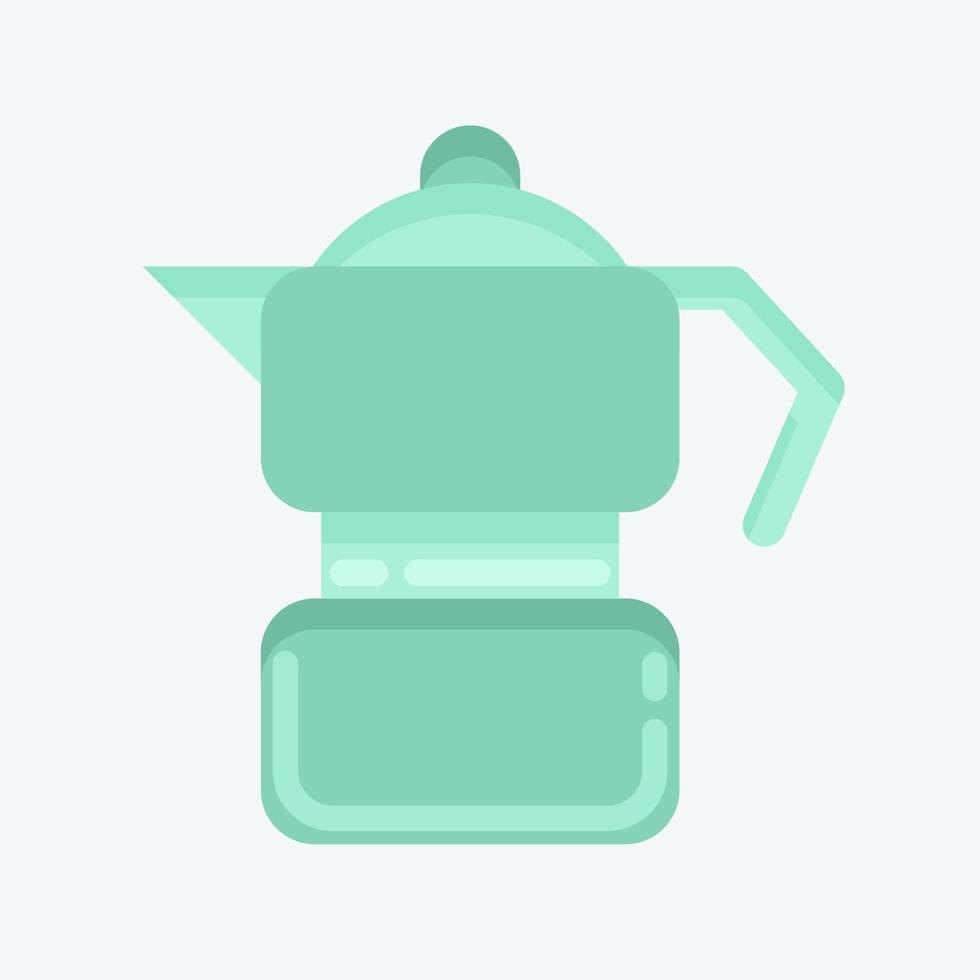 Icon Moka Pot. suitable for education symbol. flat style. simple design editable. design template vector. simple illustration vector