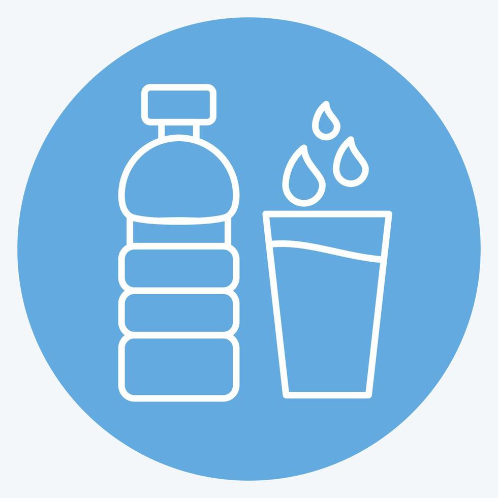 Icon Water. suitable for City Park symbol. blue eyes style. simple design editable. design template vector. simple illustration vector
