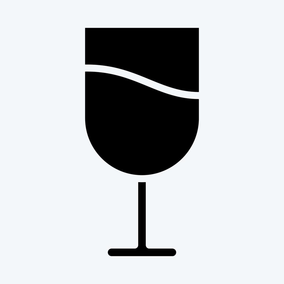 Icon Wine. suitable for education symbol. glyph style. simple design editable. design template vector. simple illustration vector