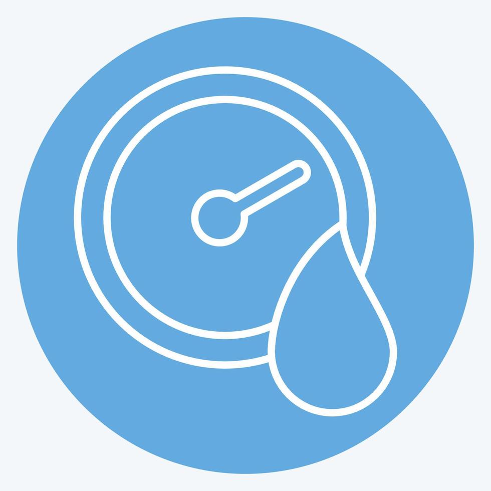 Icon Hygrometer. suitable for education symbol. blue eyes style. simple design editable. design template vector. simple illustration vector