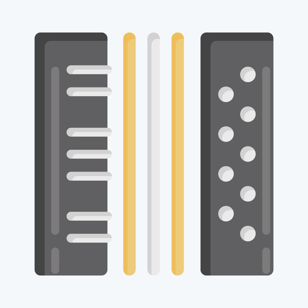 Icon Accordion. suitable for education symbol. flat style. simple design editable. design template vector. simple illustration vector