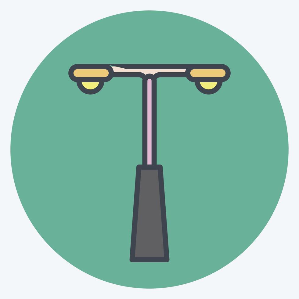 Icon Streetlight. suitable for City Park symbol. color mate style. simple design editable. design template vector. simple illustration vector