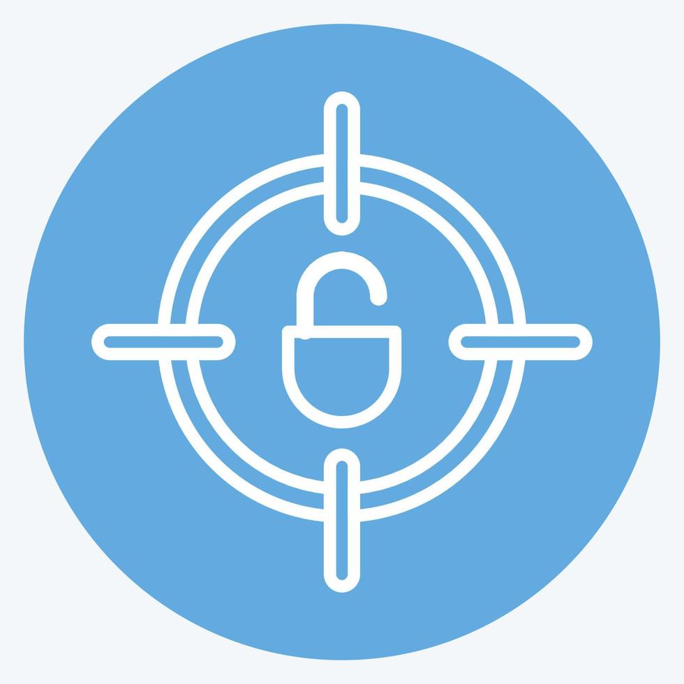 Icon Fraud Detection. suitable for education symbol. blue eyes style. simple design editable. design template vector. simple illustration vector
