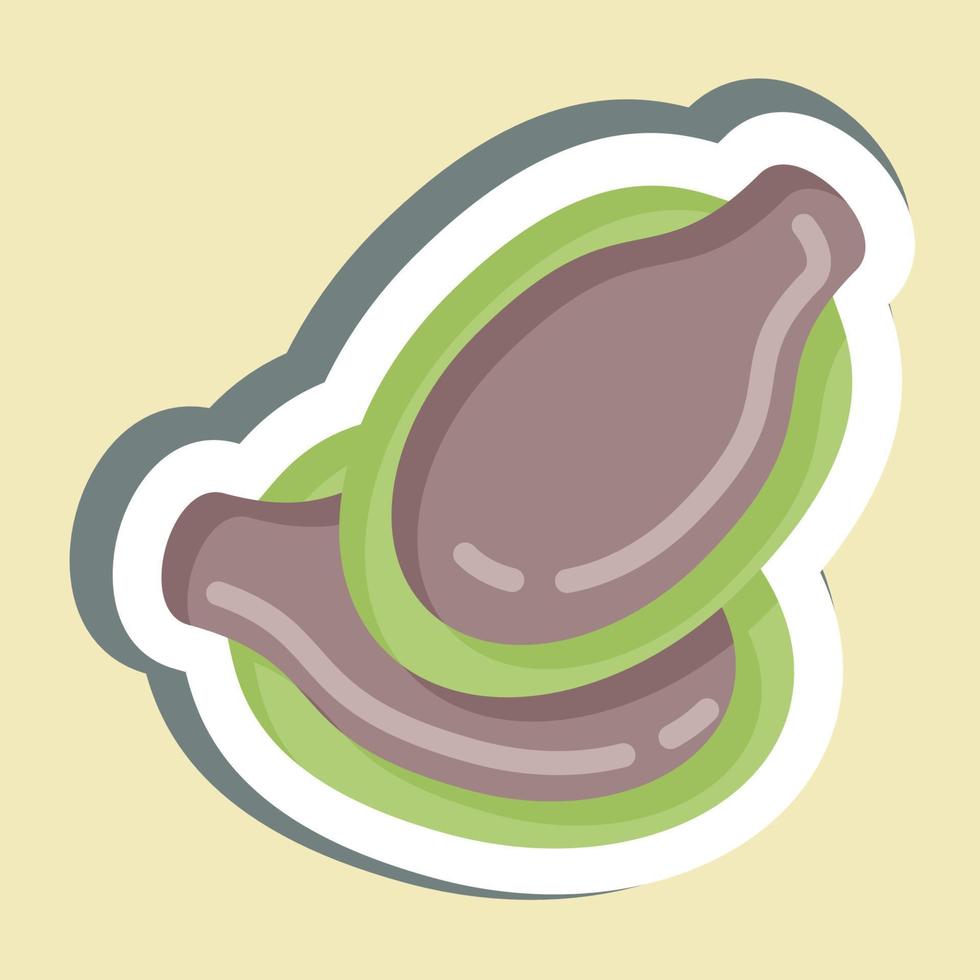 pegatina semillas de calabaza. adecuado para el símbolo de las nueces. diseño simple editable. vector de plantilla de diseño. ilustración sencilla