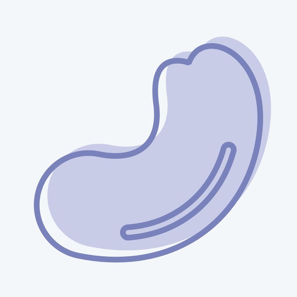 Icon Cashew. suitable for Nuts symbol. two tone style. simple design editable. design template vector. simple illustration vector