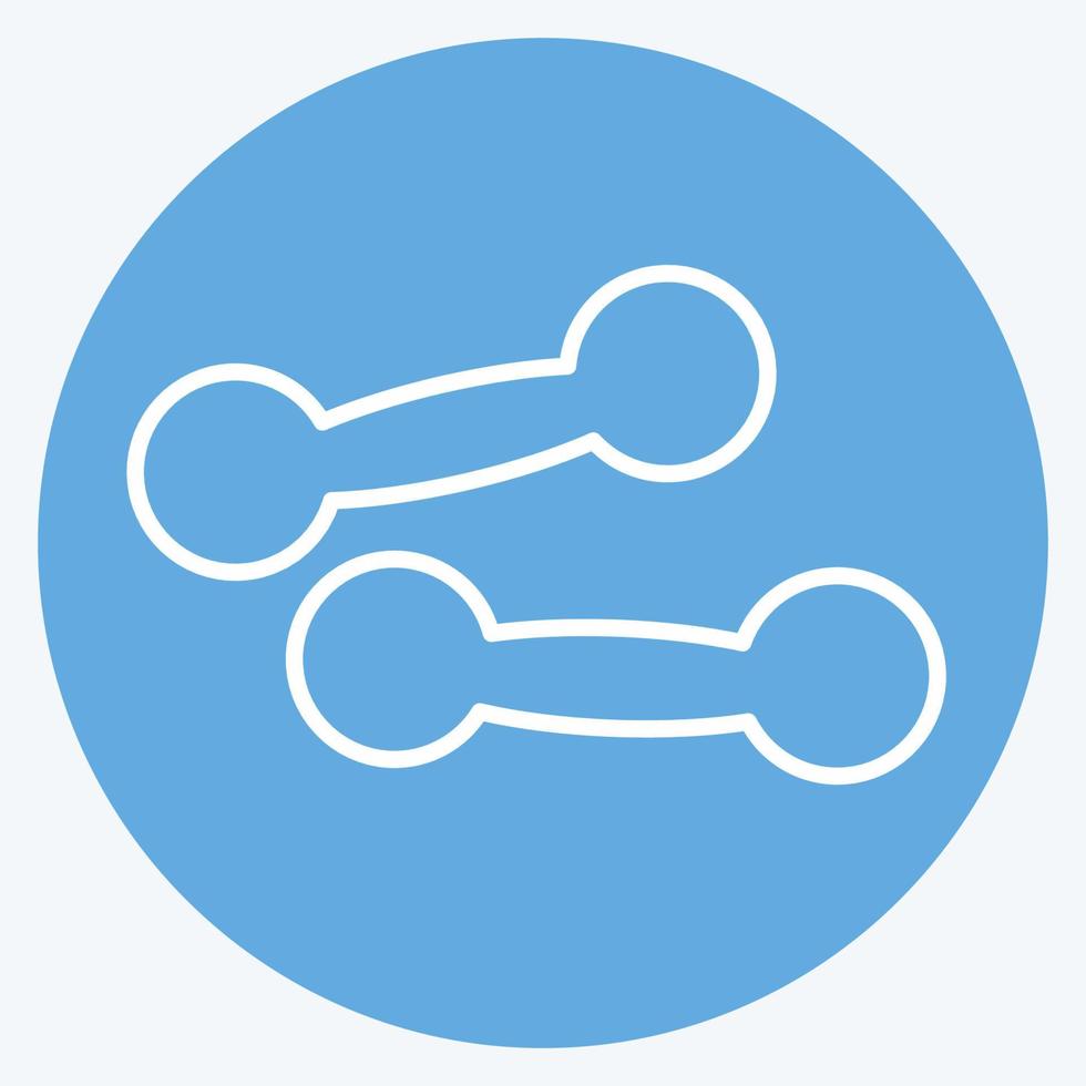 Icon Dumbbells. suitable for education symbol. blue eyes style. simple design editable. design template vector. simple illustration vector