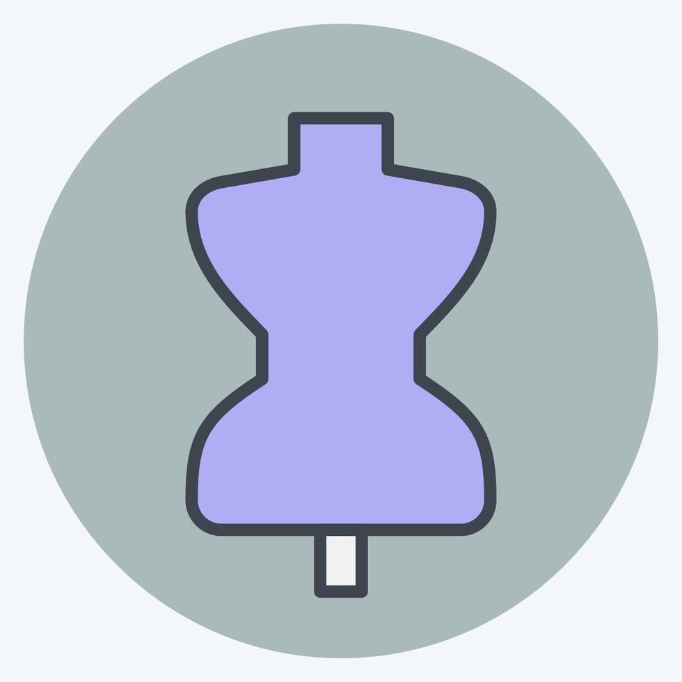 Icon Tailor Dummy. suitable for education symbol. color mate style. simple design editable. design template vector. simple illustration vector