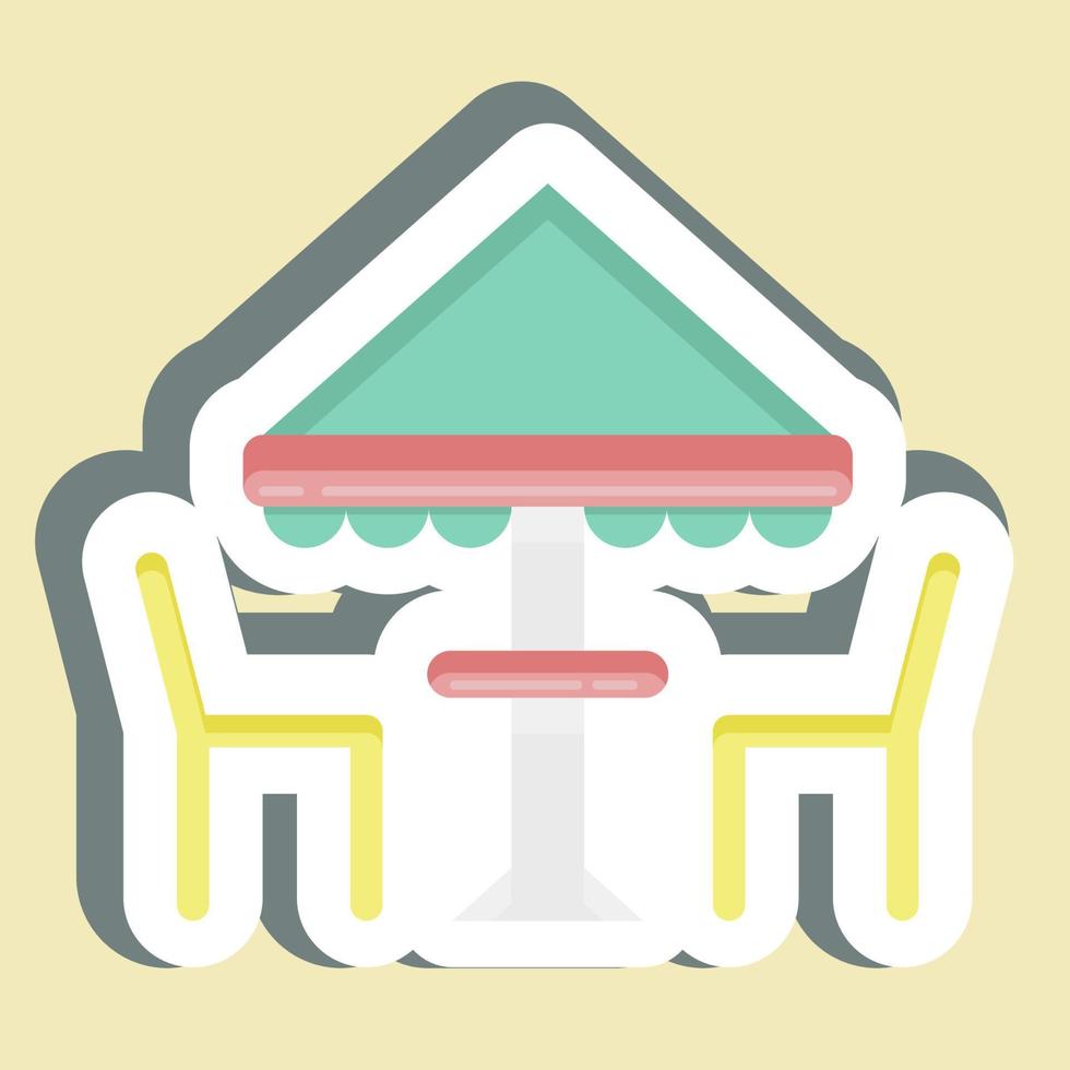 Sticker Tent. suitable for City Park symbol. simple design editable. design template vector. simple illustration vector
