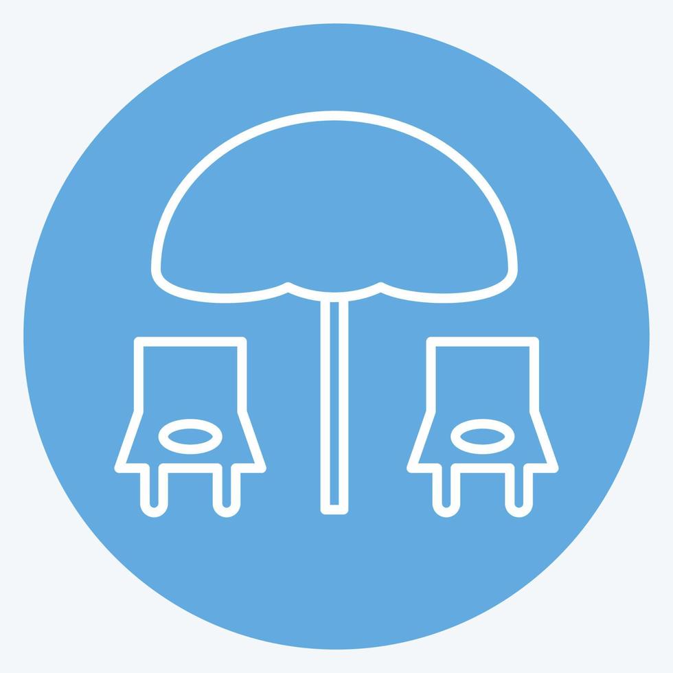 Icon Beach. suitable for City Park symbol. blue eyes style. simple design editable. design template vector. simple illustration vector